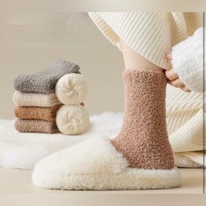 Kelabia Women Fuzzy Warm Fluffy, Thick Slipper Aesthetic Fleece Long Socks - NWT
